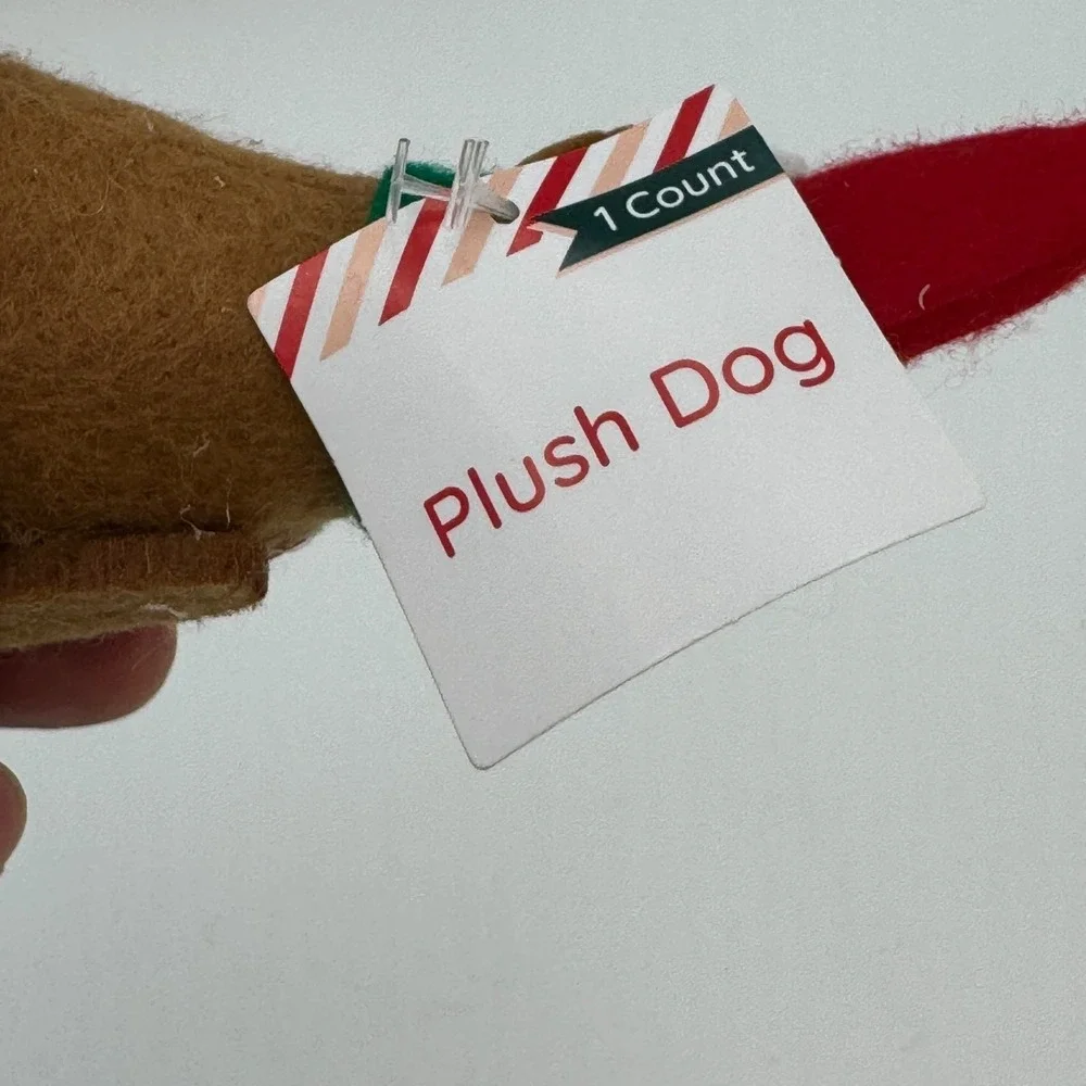 Crescent Plush Christmas Dog Ornament Multi Pack Lot Of 7 New With‎ Tags Holiday